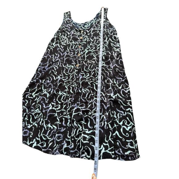 Tropical Group Dress Blue Sleeveless Button Up Hawaiian Beachy Vacation Size XL - Picture 10 of 10